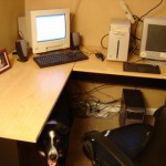 My desk and my dog
