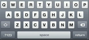 Keyboard with only letters and the space bar
