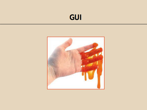 GUI: A hand covered in something gooey.