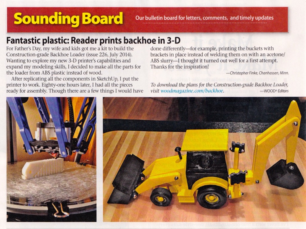 Fantastic Plastic: Reader Prints Backhoe in 3-D