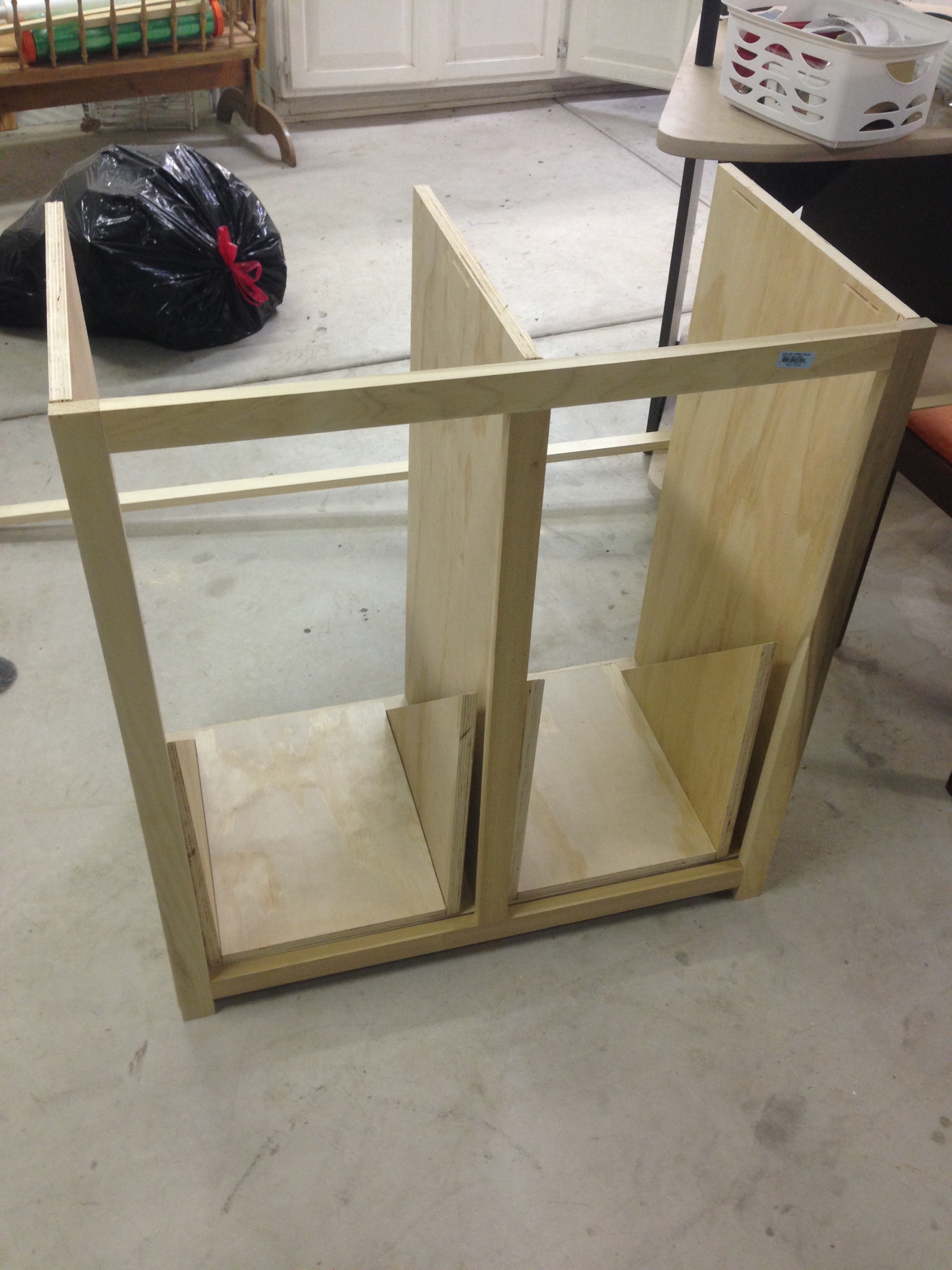 I Built A Tilt Out Trash Can Cabinet, Double Tilt Out Trash Bin Cabinet With Drawer Plans